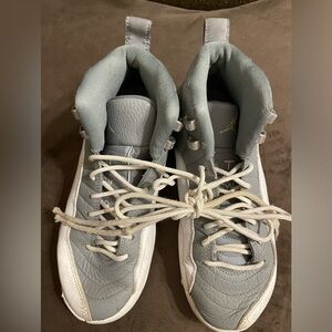 Grey leather jordans